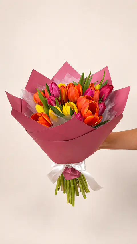 Ramo tulipanes 30 varas mix color