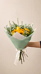 Ramo Golden Honey - Flores amarillas - Girasoles y Rosas - Miniatura 1