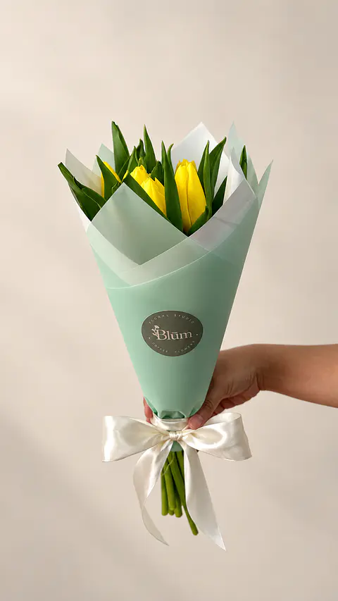 Ramo 10 Tulipanes Amarillos
