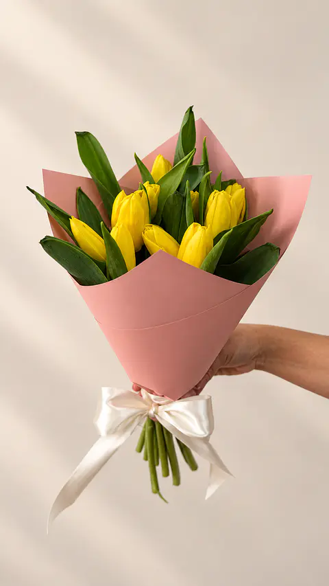 Ramo 10 Tulipanes Amarillos