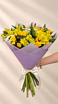 Ramo Soleil – Girasoles y Mini Rosas - Flores Amarillas - Miniatura 1