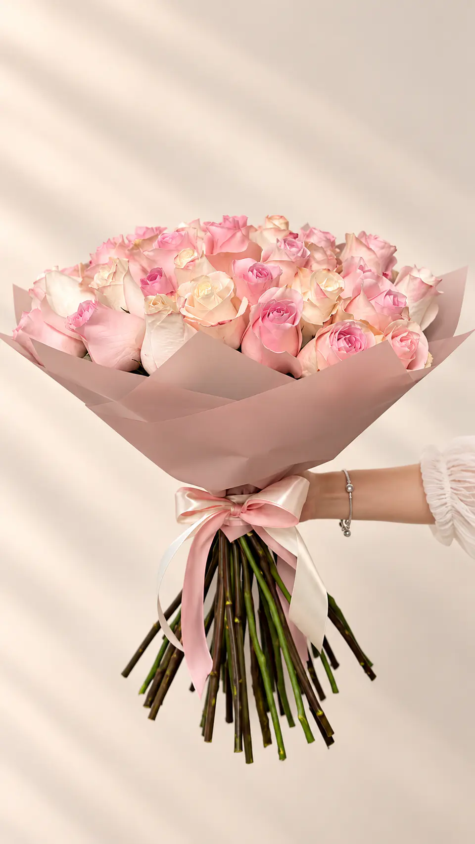 Ramo 50 Rosas Rosadas Mix 1