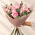 Ramo de 12 Rosas Rosadas y Follaje