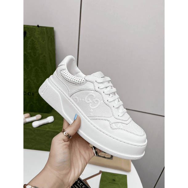 Gucci GG Embossed White Leather 2