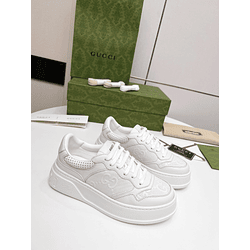 Gucci GG Embossed White Leather