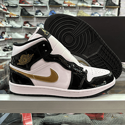 Jordan Retro 1 Patent Black Gold