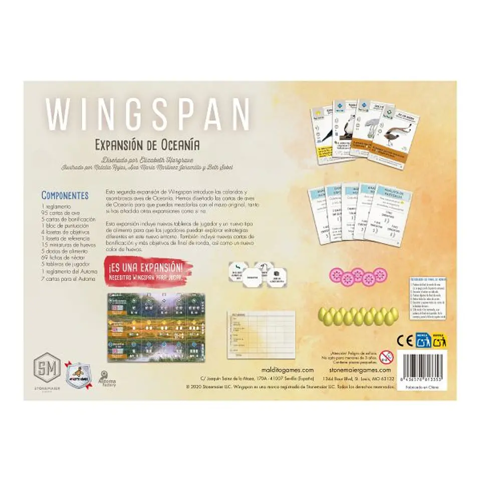 Wingspan Expansión de OceanÍa 2