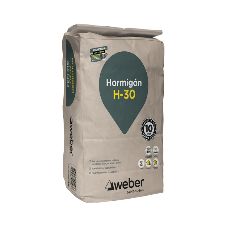 HORMIGON PREPARADO H-30 WEBER 25KG 1