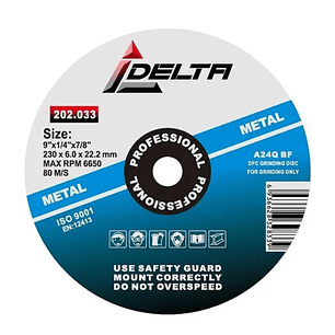 DISCO DE DESBASTE  9” DELTA