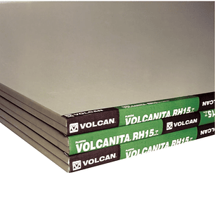 TABLERO YESO CARTÓN VOLCANITA RH  12,5x1200x2400 mm