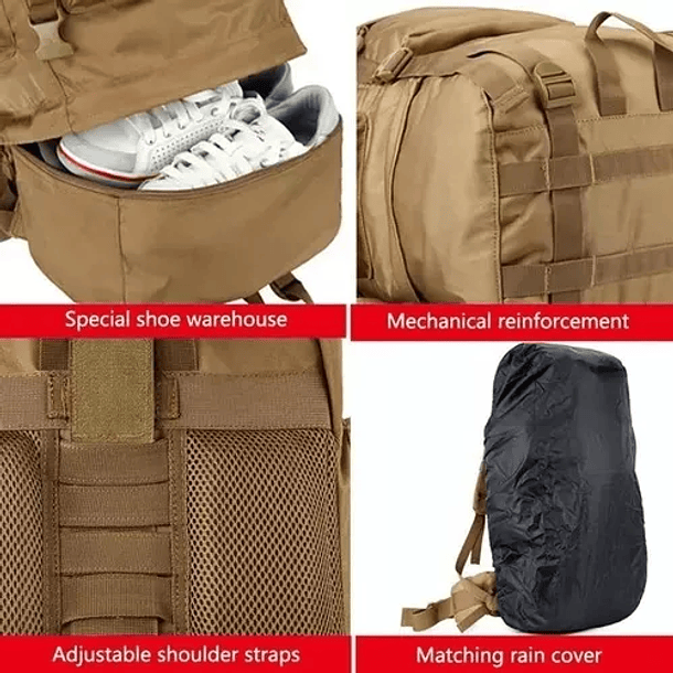 Mochila M100 Campañas Militares, Camping O Viajes De 100 L 5