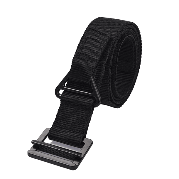 Cinturón táctico ajustable con velcro - Negro