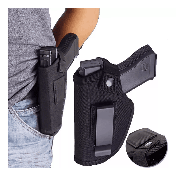 Funda Pistola Táctica Universal para diestros y zurdos 9