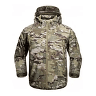 Chaqueta Softshell Camuflaje Multicam Impermeable Táctica Gorro/Capucha con velcro para parches 1