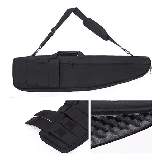 Bolso de transporte táctico para Rifle, escopeta o similar 120 cm 4 bolsillos  3