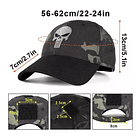 Jockey Gorro Táctico Tela Ripstop Diseño Punisher Bordado 3