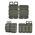Pack set 2 Pouch Molle Accesorios Airsoft Para Chaleco Táctico Mag M4 10