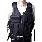 Chalecos Táctico Motorista Malla Militar Seguridad Porta Pistola con velcro para parches  1