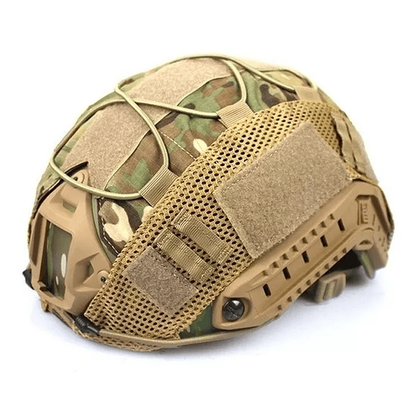 FUNDA MULTICAM COBERTOR CUBRE CASCO TÁCTICO MILITAR & AIRSOFT MULTICAM BLACK