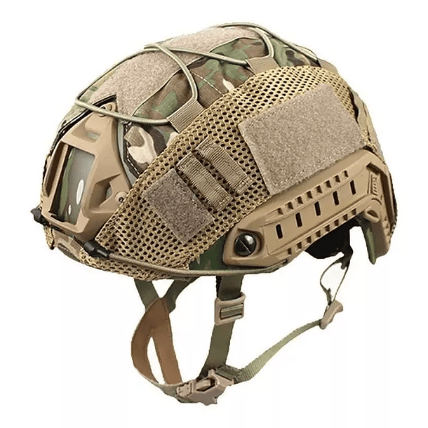 FUNDA MULTICAM COBERTOR CUBRE CASCO TÁCTICO MILITAR & AIRSOFT MULTICAM BLACK 6