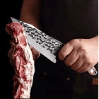 Cuchillo Parrillero Carnicero Acero Mango Madera 30 Cm 7