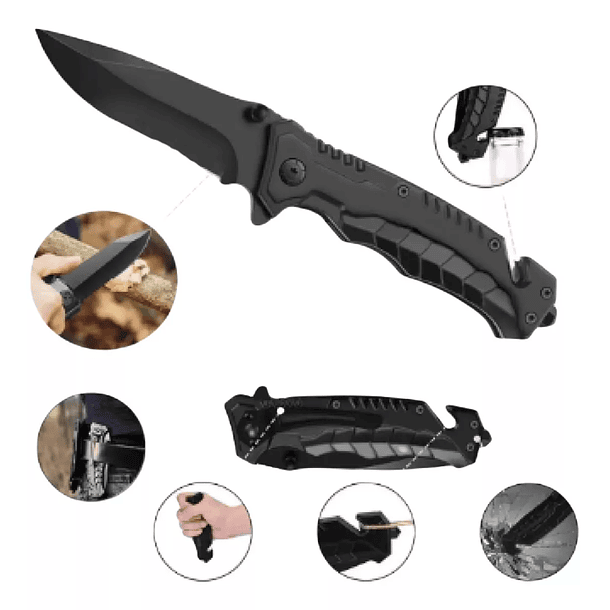 Cuchillo Táctico semiautomática apertura asistida liner lock  4