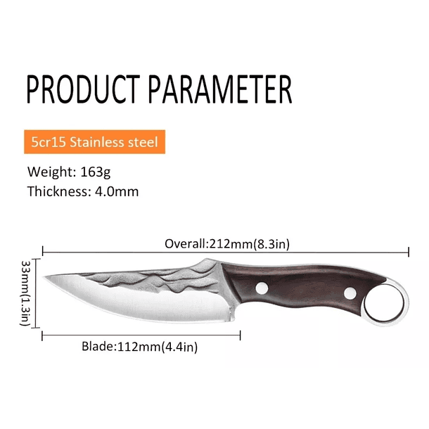 Cuchillo estilo táctico forjado a mano de autodefensa tipo Karambit