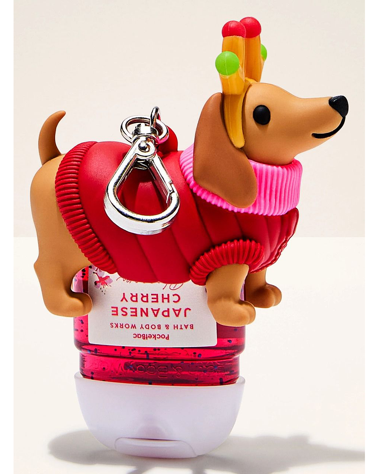 CASE ALCOHOL GEL PERRITO CON LUZ