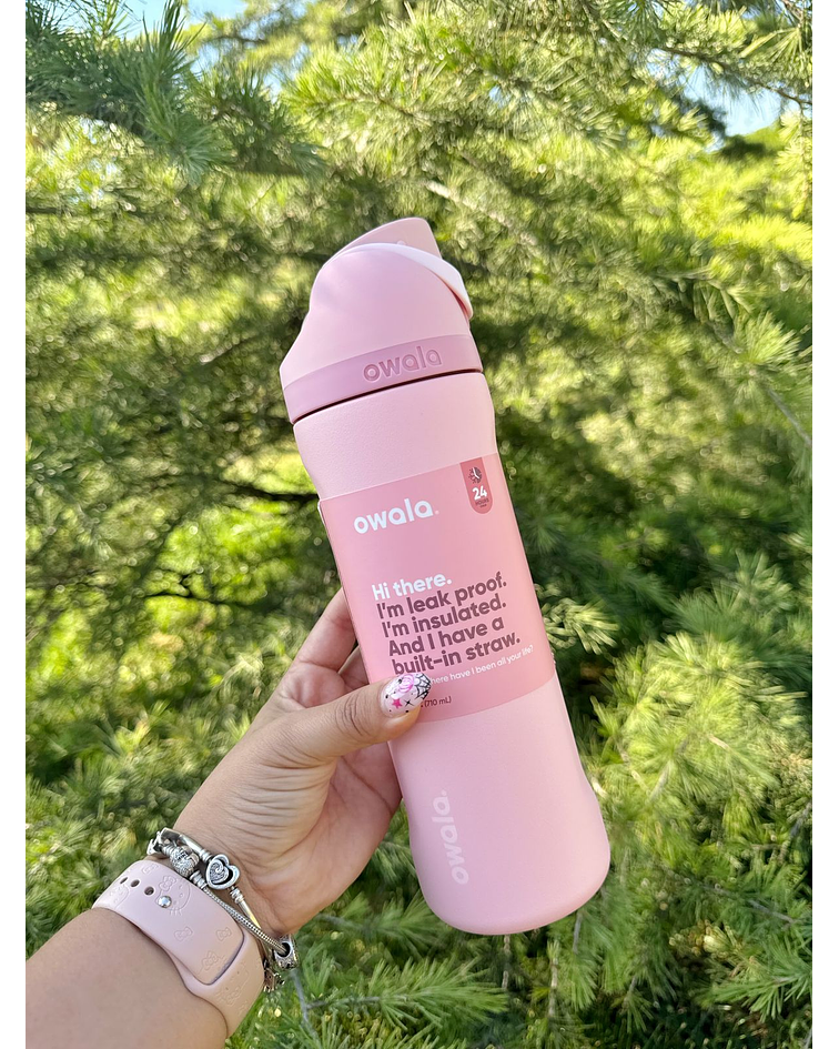 OWALA FREE ZIP 24 OZ ROSE QUARTZ