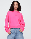 Relaxed Gap Mini-Logo Cropped Hoodie