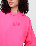 Relaxed Gap Mini-Logo Cropped Hoodie