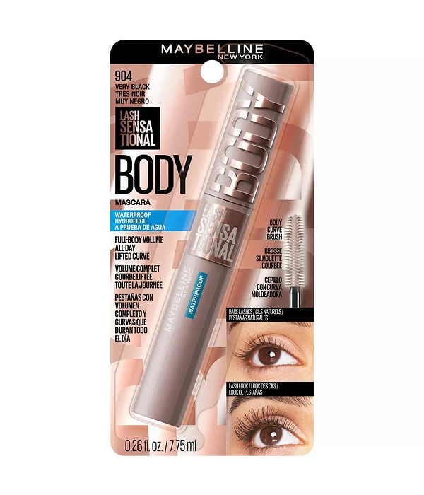 Maybelline Lash Sensational Body Volume Mascara - 904 Waterproof Very Black - 0.24 fl oz