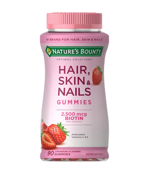 Nature's Bounty Vitaminas para Cabello, Piel y Uñas con Biotina, Multivitamínico 90 Unidades