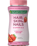Nature's Bounty Vitaminas para Cabello, Piel y Uñas con Biotina, Multivitamínico 90 Unidades
