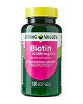 Spring Valley Biotin 10000 mcg, 120 unidades, cápsulas.