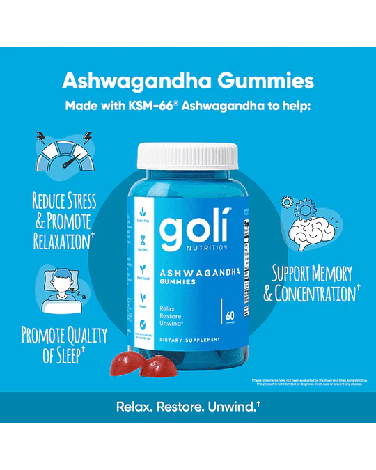 Goli Nutrition Gomitas de Ashwagandha - 60 Unidades