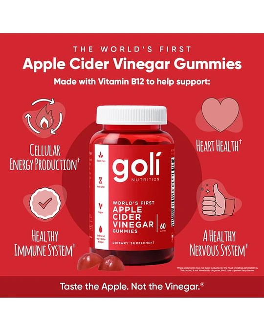 Goli Vinagre de Manzana, 60 Unidades