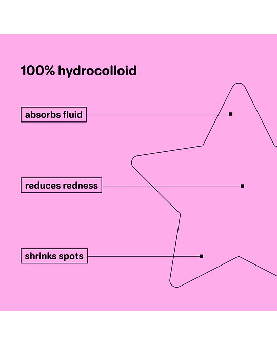 Starface Hydro-Star® Parches Rosados para Granos - 16 Unidades