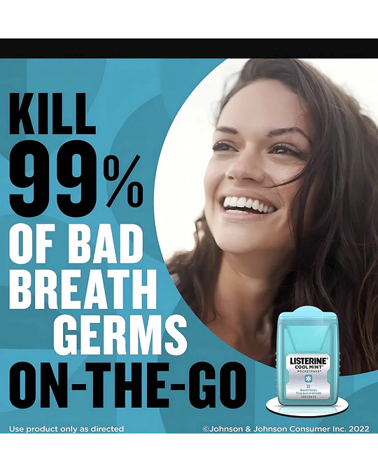 Listerine Cool Mint Pocketpaks – Pack de 3 (72 tiras)