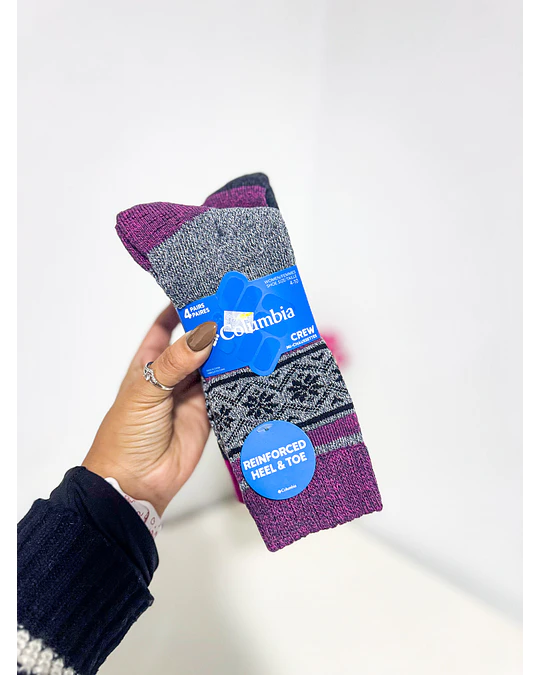Calcetines Columbia Crew Mujer Pack x4 