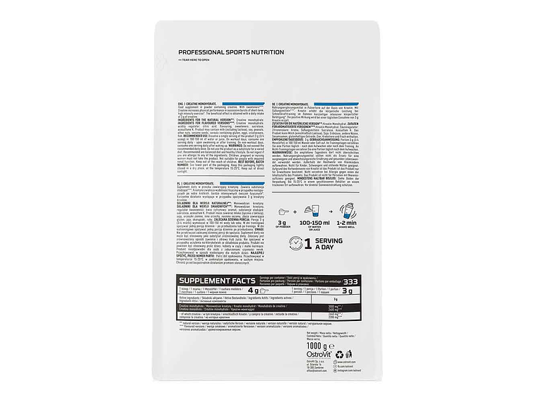 CREATINA MICRONIZADA 1 KILO OSTROVIT 2