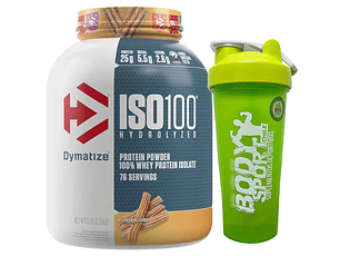 ISO100 PROTEINA HIDROLIZADA DYMATIZE 5 LBS + SHAKER