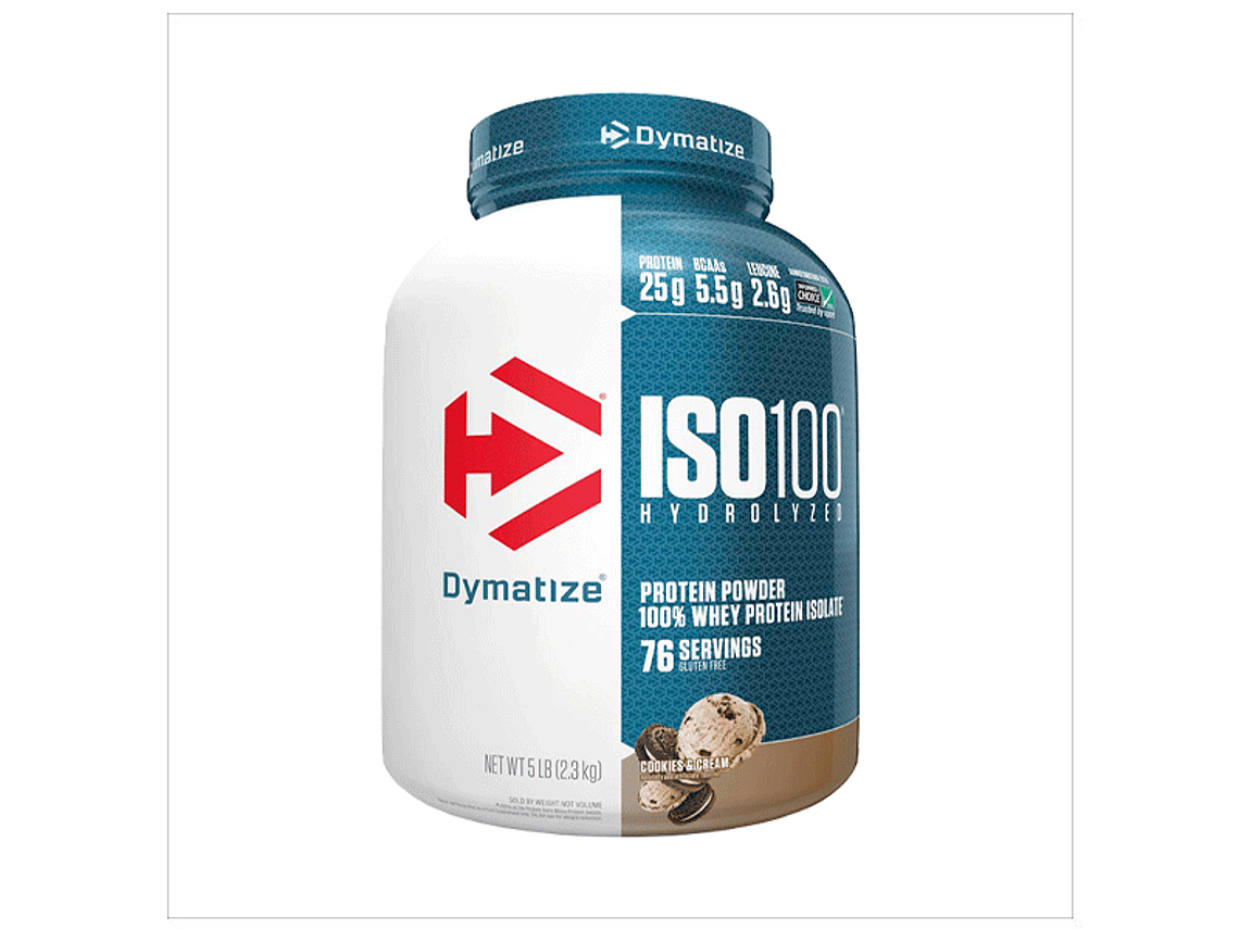 ISO100 PROTEINA HIDROLIZADA DYMATIZE 5 LBS + SHAKER 2