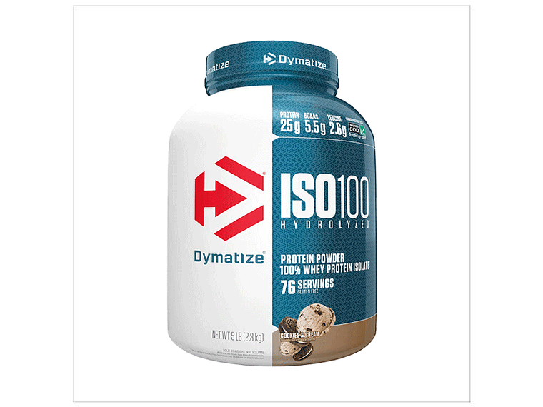 ISO100 PROTEINA HIDROLIZADA DYMATIZE 5 LBS + SHAKER 2