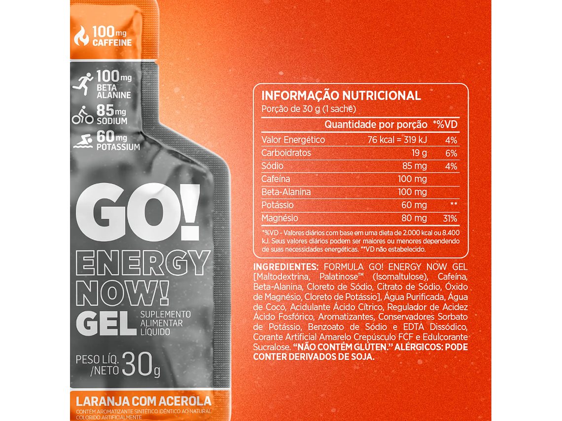 Gel Energizante Go! Energy Now 10 Unidades - Atlhetica 3