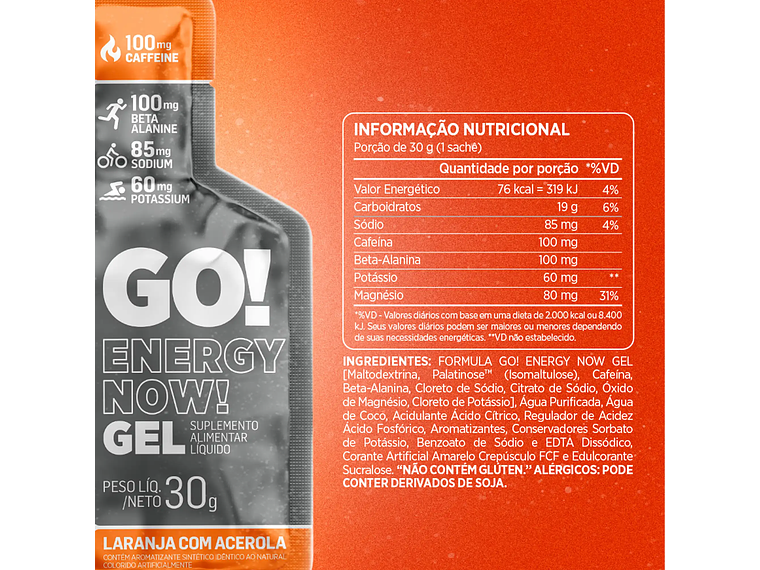 Gel Energizante Go! Energy Now 10 Unidades - Atlhetica 3