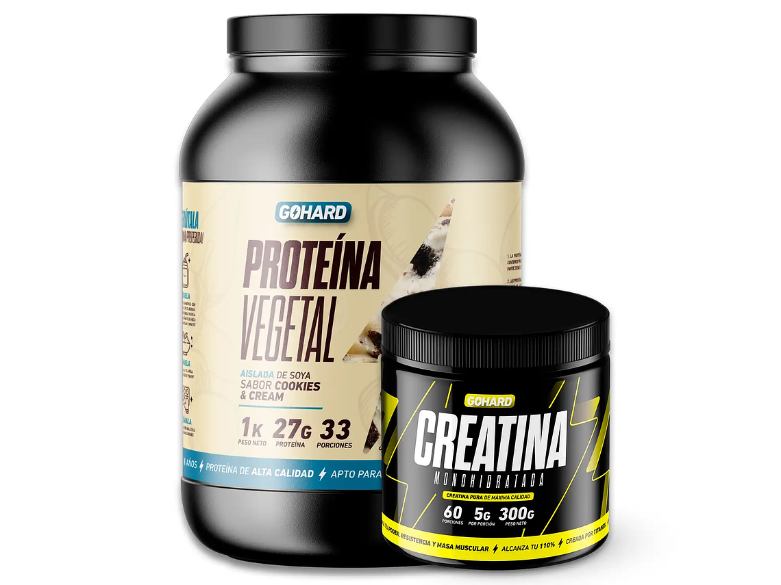 PROTEINA VEGETAL 1 KILO + CREATINA 300GRS - PACK GOHARD 1