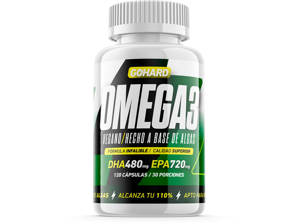 Omega 3 Vegano 120 Cápsulas Algas EPA DHA Sin Sabor Gohard 1