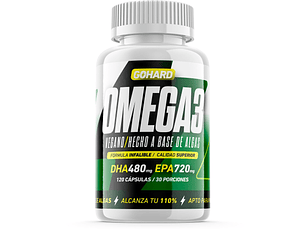 Omega 3 Vegano 120 Cápsulas Algas EPA DHA Sin Sabor Gohard