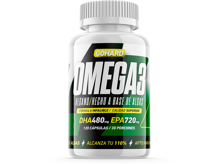 Omega 3 Vegano 120 Cápsulas Algas EPA DHA Sin Sabor Gohard 1